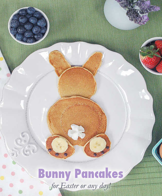 bunny pancakes for easter_3, how to make cute bunny rabbit pankcakes for easter