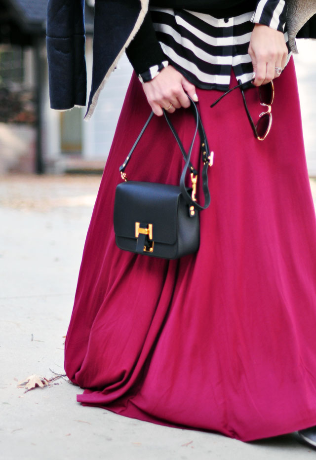 burgundy and black-sohie hulme bag