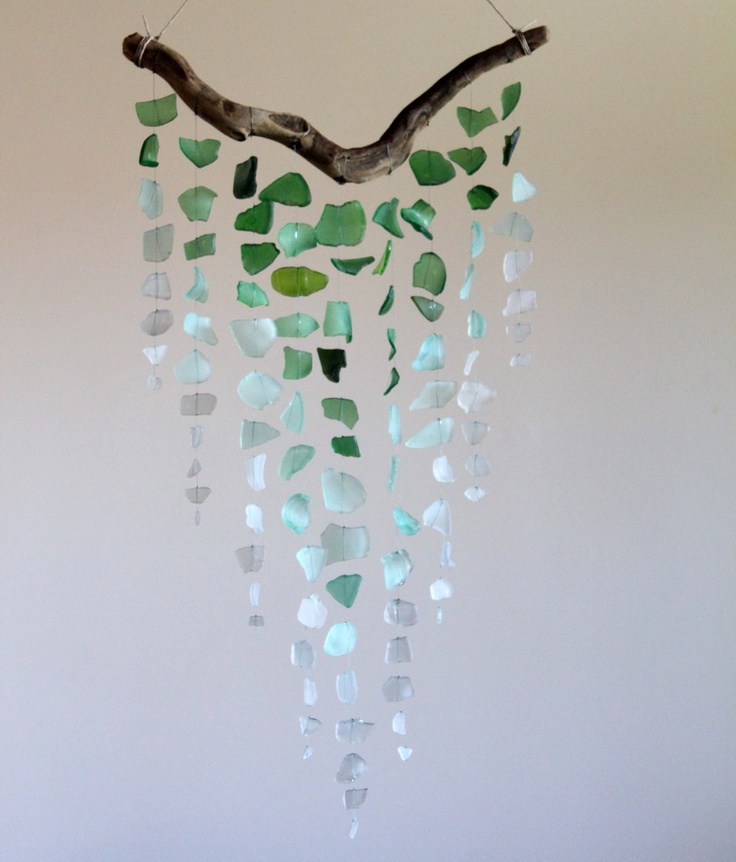 Sea Glass Driftwood Mobile -DIY Idea