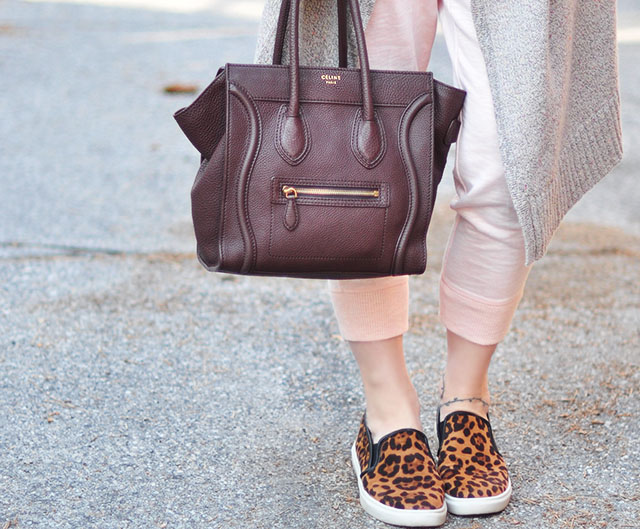 celine luggage tote bag_leopard sneakers