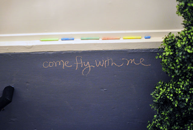 chalkboard paint & colored chalk