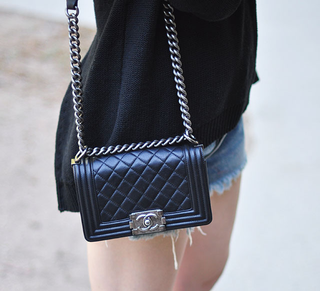 chanel boy bag+cut offs