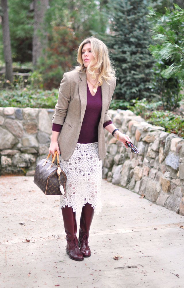 classic equestrian with lace skirt twist