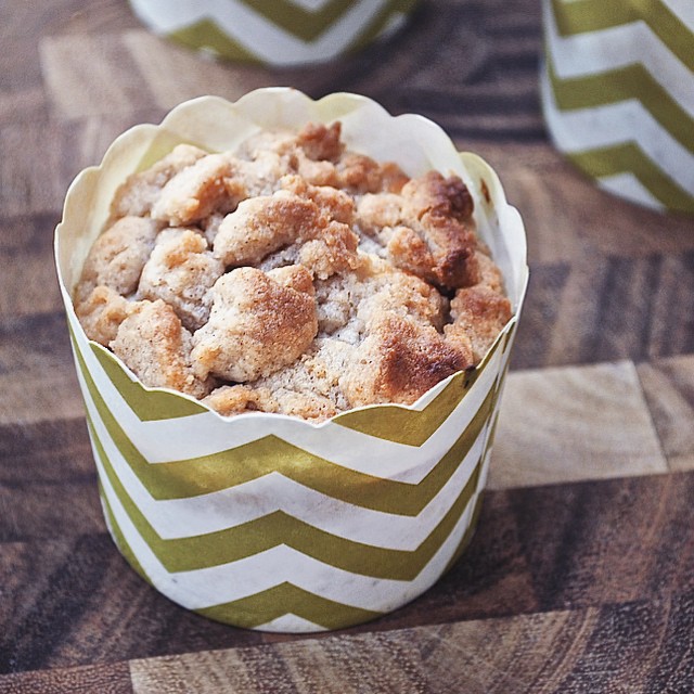 coffee cake crumble muffins