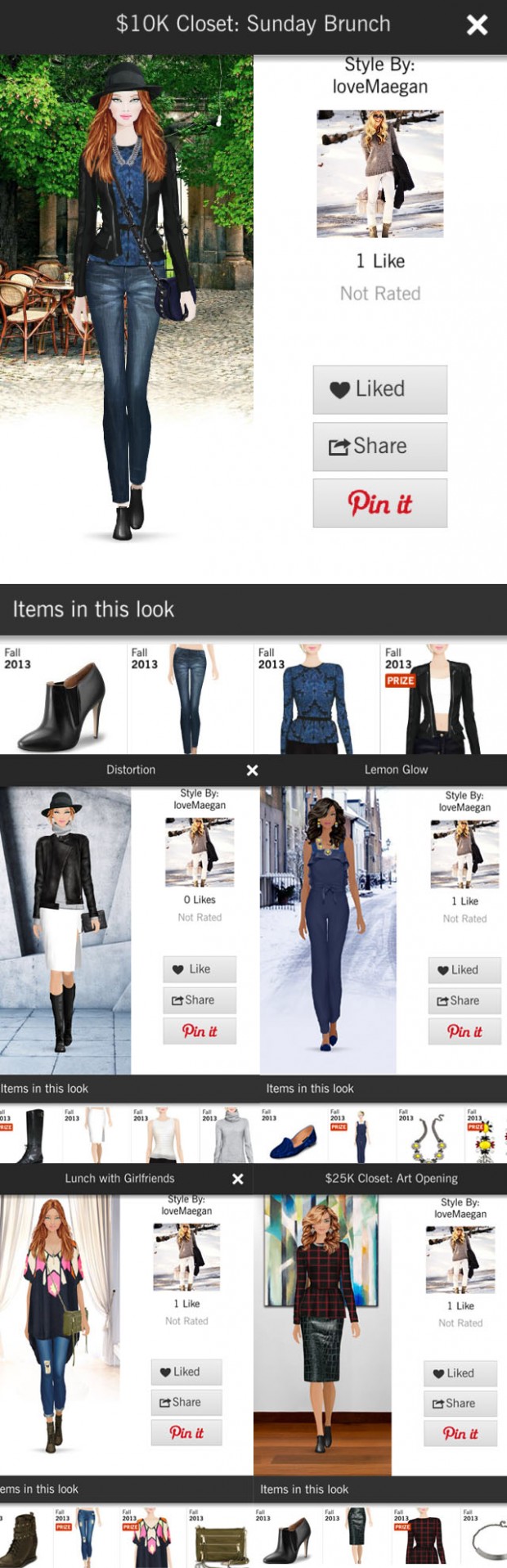 covet fashion app - looks-all