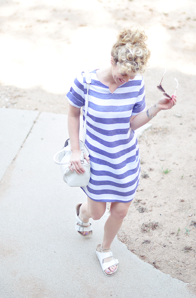 cute striped summer shift dress