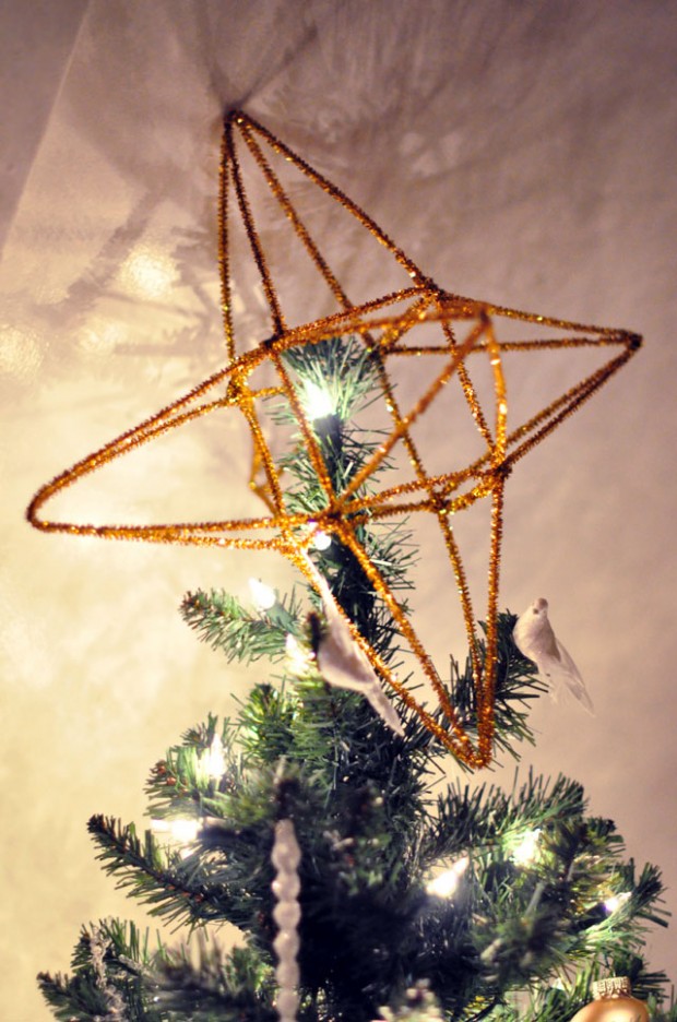 diy 3D Christmas Tree Star Topper