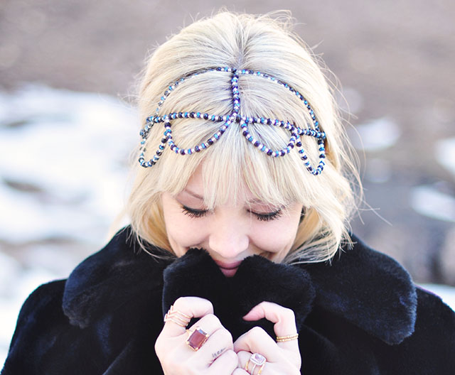 diy beaded crown headband