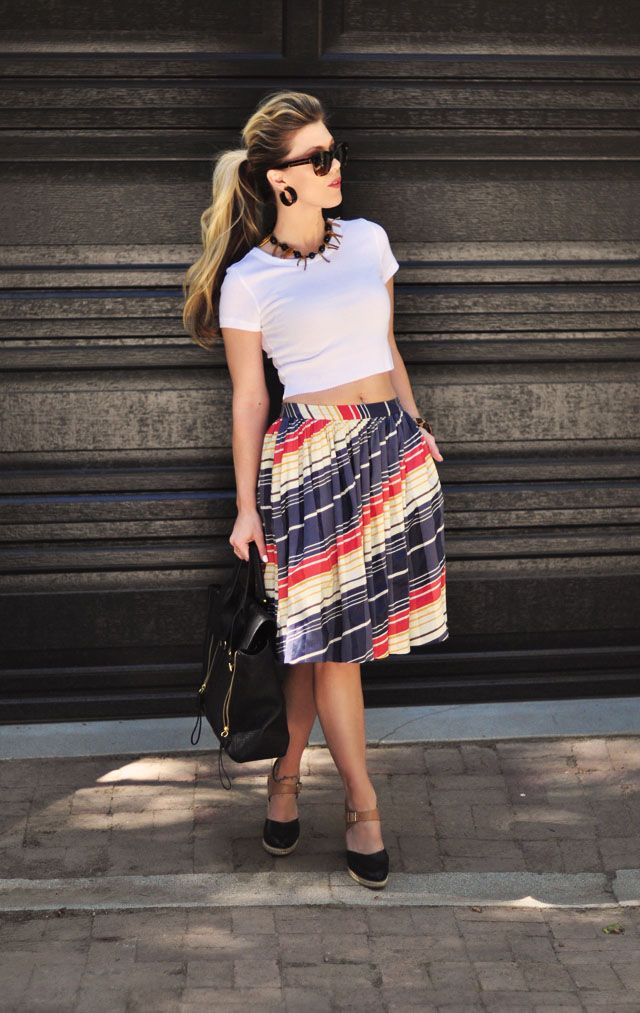 crop top and skirt for spring