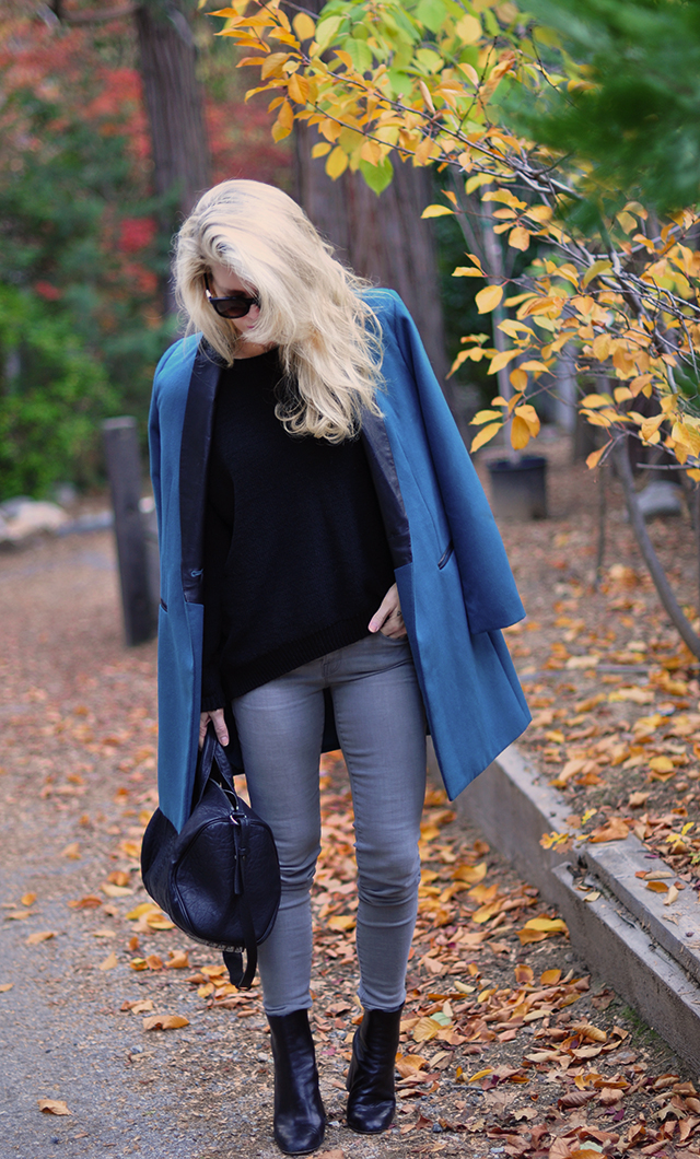 fall-style_grey-jeans_black-sweater_teal-coat_phillip-lim-bag