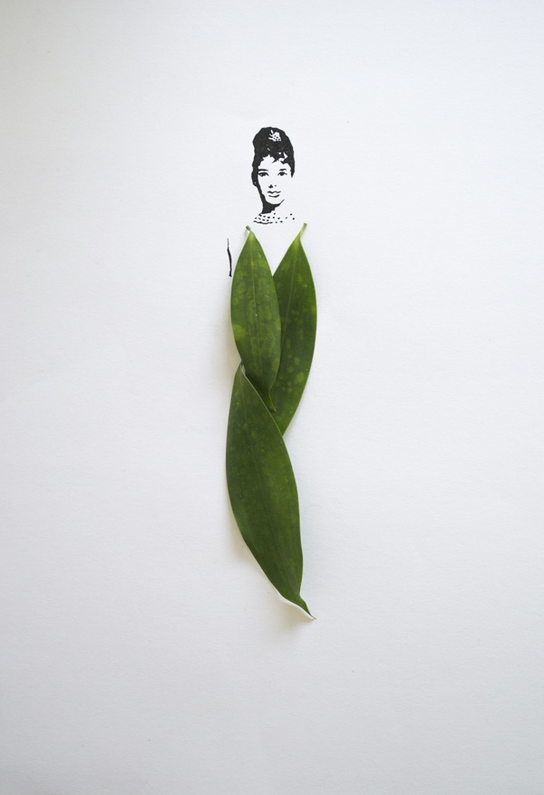 fashion illustrations with leaves 3