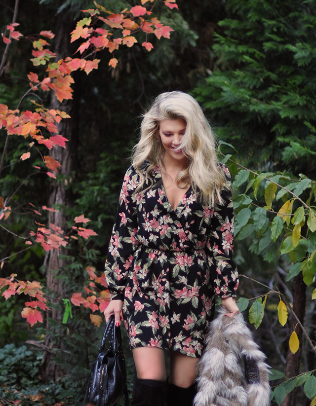 floral-dress_fall-foliage_fur-vest