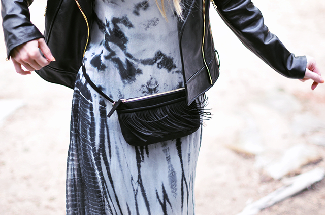 fringe hip bag_tie dye dress