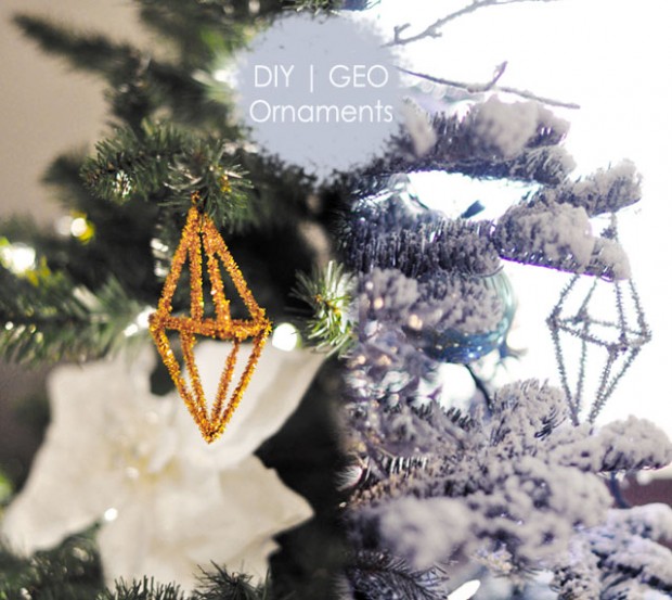 geo metallic pipe cleaner ornament 3 DIY