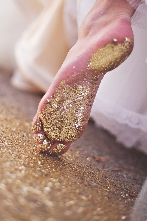 glitter foot