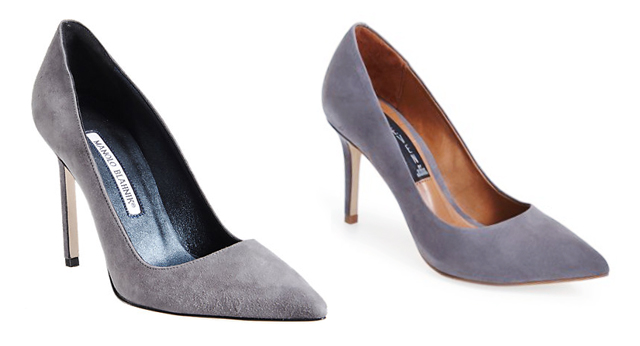 gray pumps