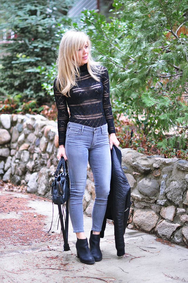 grey jeans_ black lace turtleneck bodysuit