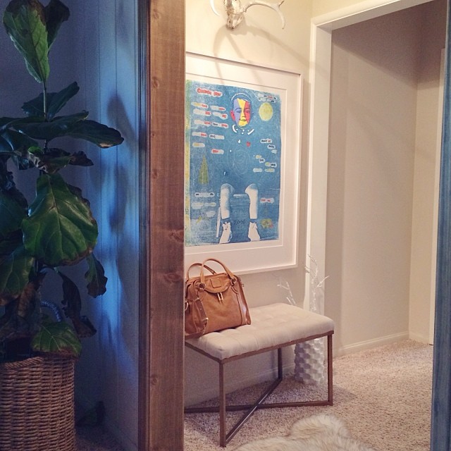 hallway art bench