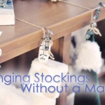 hanging stockings without a mantel or fireplace