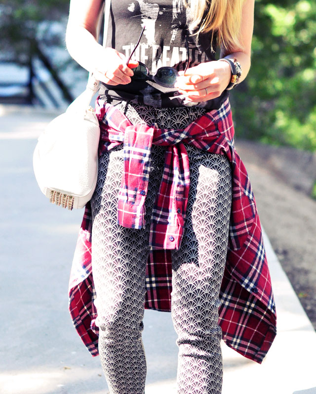 jeans-plaid flannel - alexander wang bag