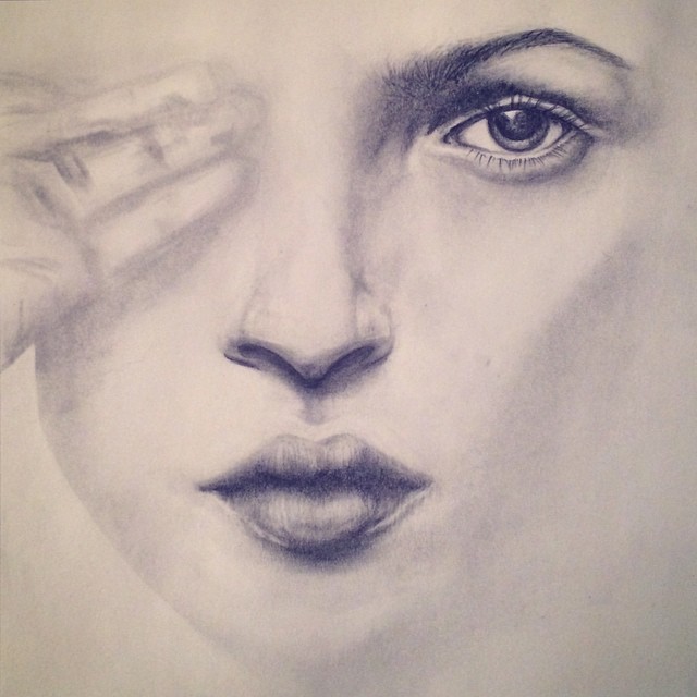 kate moss drawing