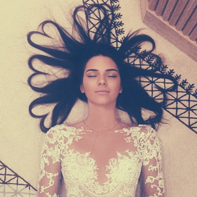 kendall jenner instagram heart hair