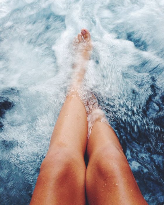 legs in the water-