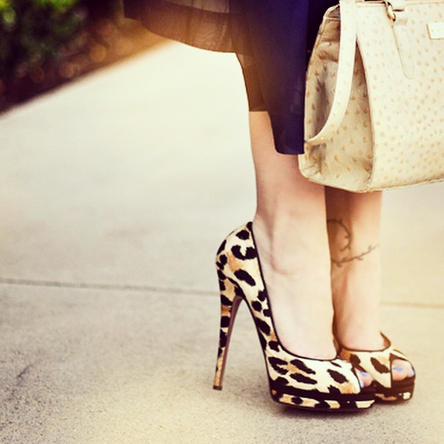 leopard heels