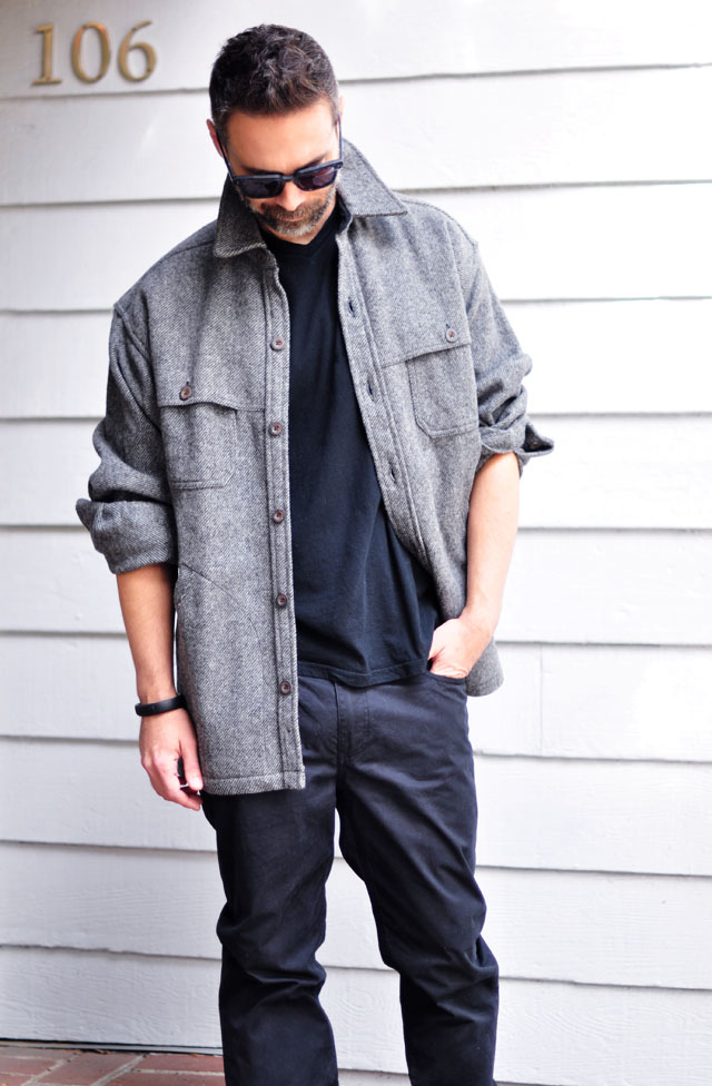 man style-black on black with gray