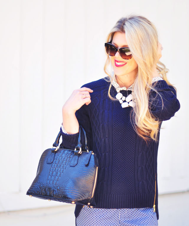 navy and black