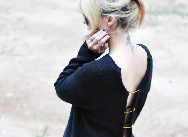 open back sweater