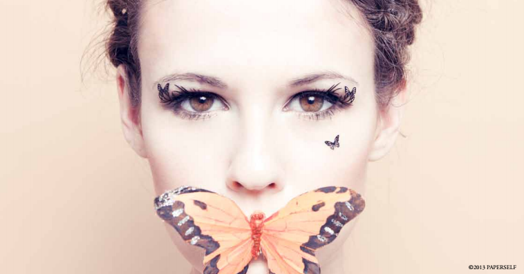 paper butterfly lashes