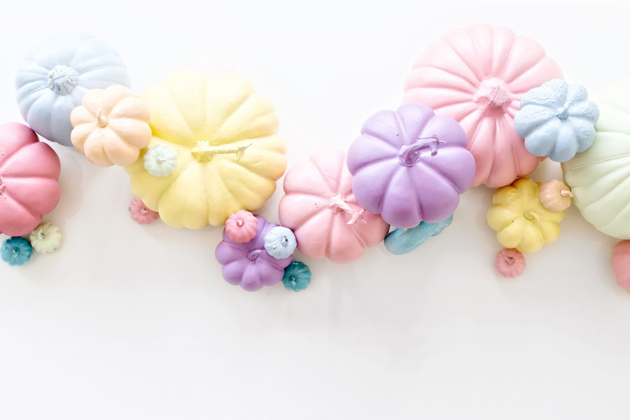 pastel pumpkins for fall baby shower