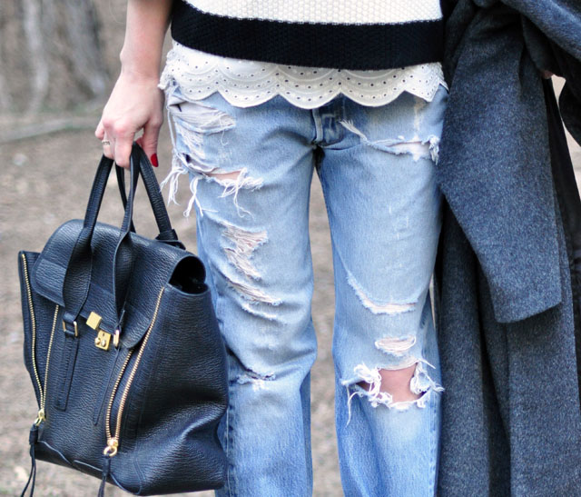 perfectly distressed levis jeans