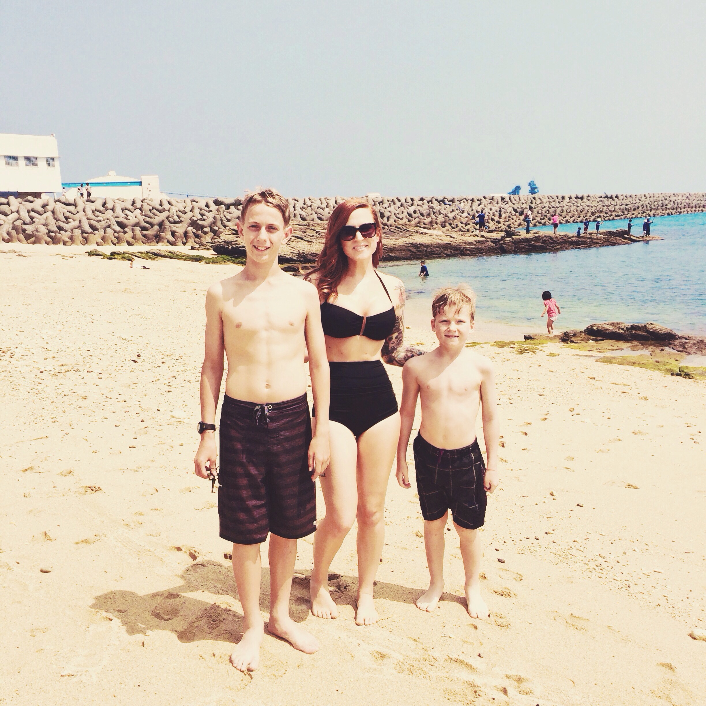 On the Beach with my boys