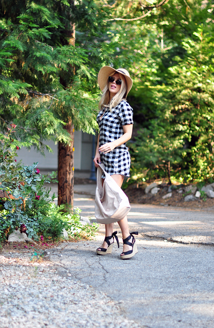 plaid shirtdress summer style - maegan tintari