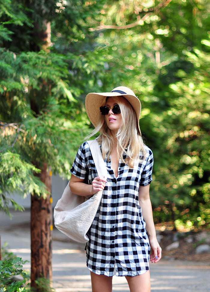 plaid shirtdress summer style - maegan tintari