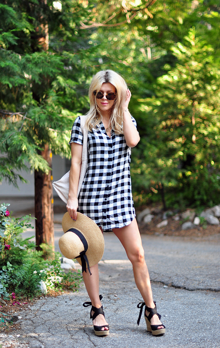 plaid shirtdress summer style - love maegan tintari