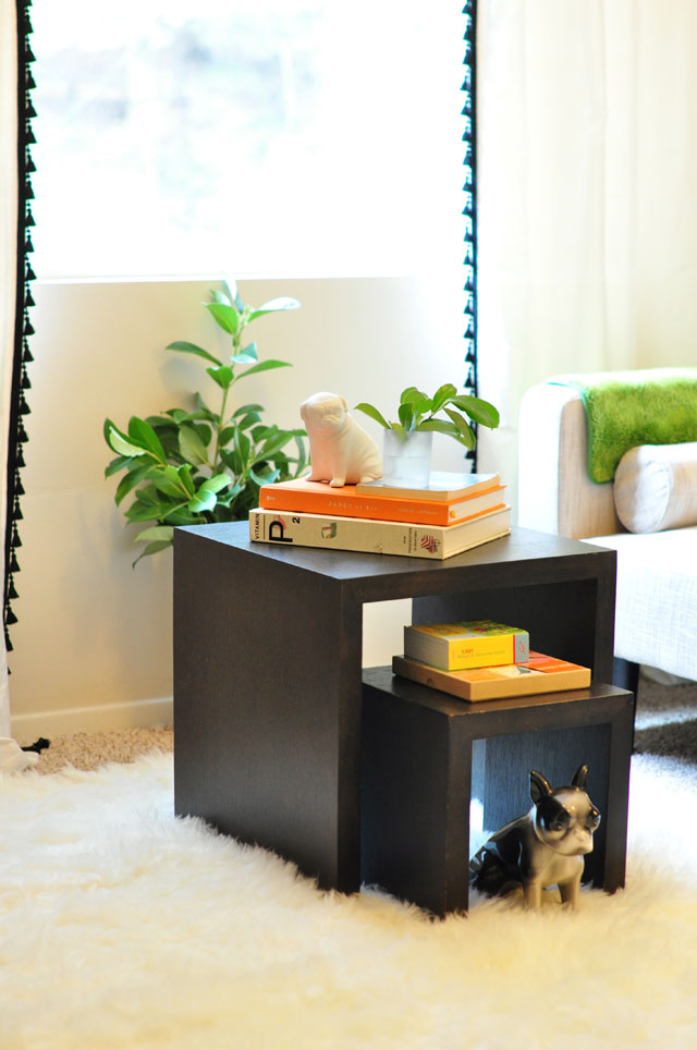 playful nesting coffee table decor