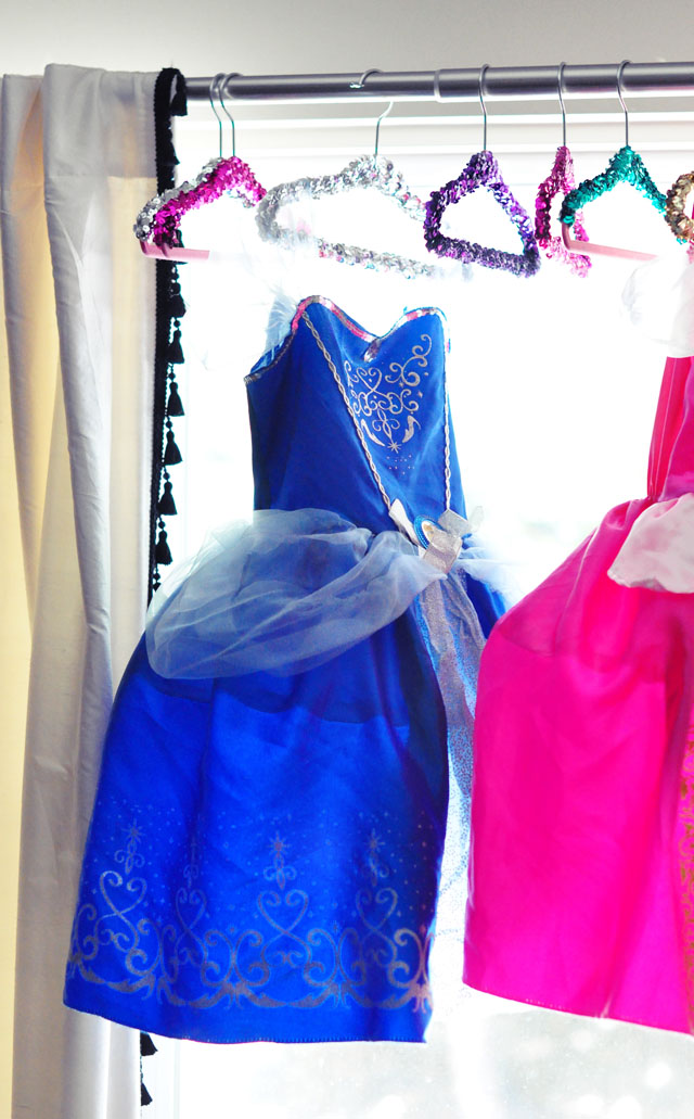 princess dresses for girls on princess hangers DIY