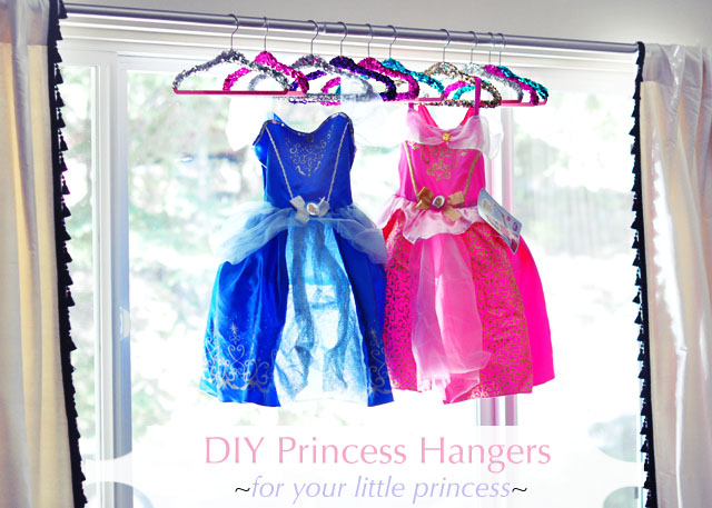 princess dresses on princess hangers