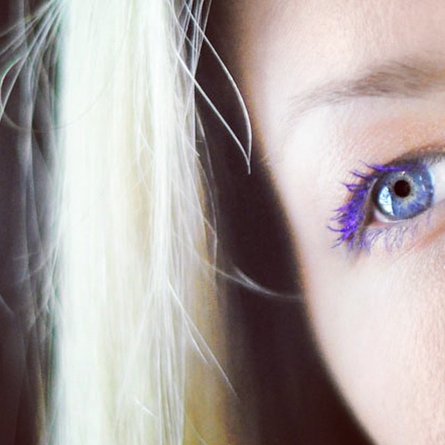 purple mascara