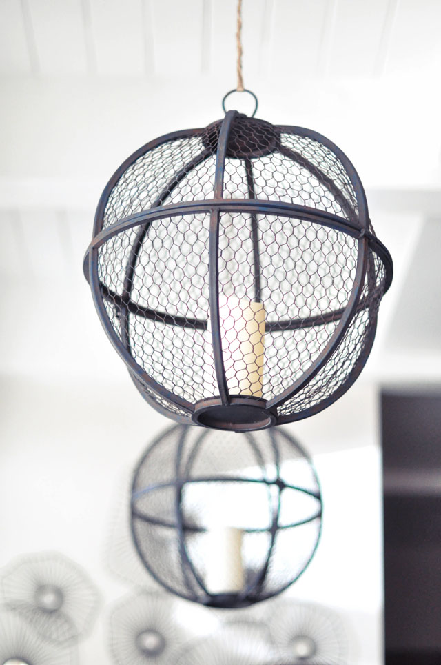 round rustic pendant lanterns