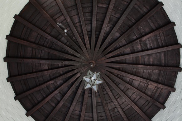 round wooden ceiling