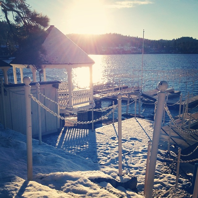 snow on the lake