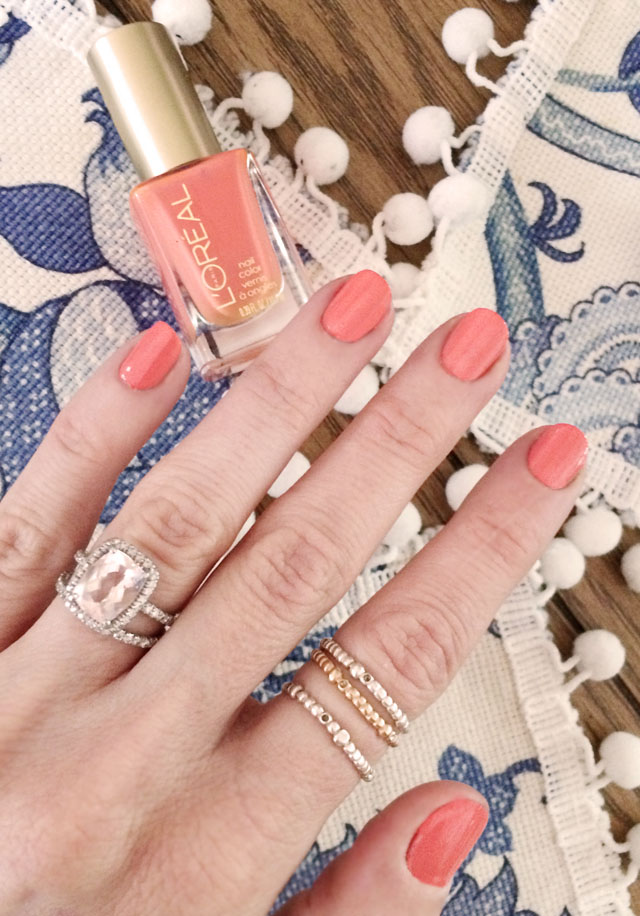 soft summer peachy nails
