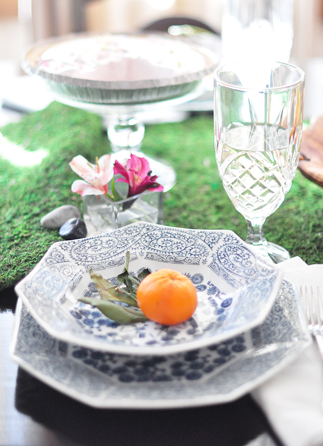 spring tabletop decor and settings