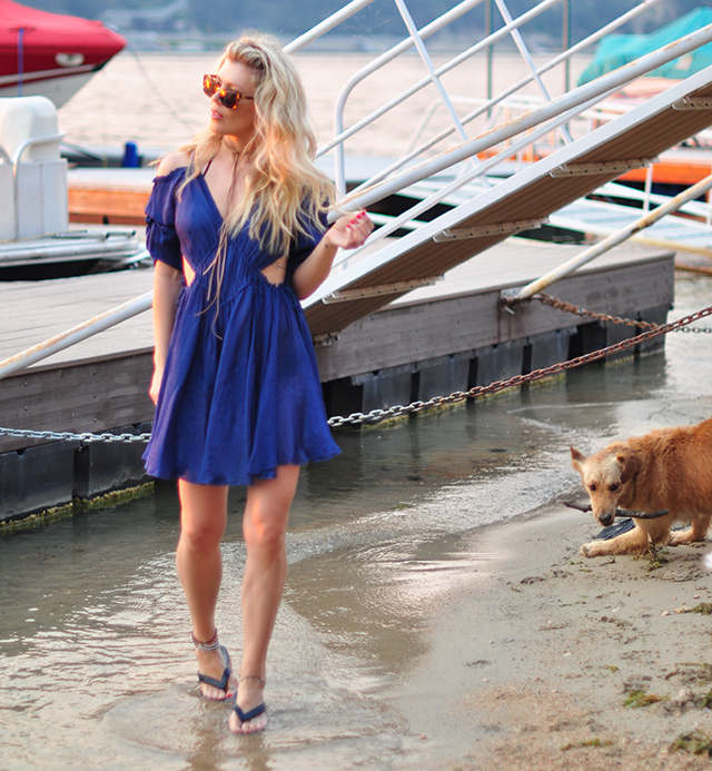 summer in lake arrowhead_dress on the lake