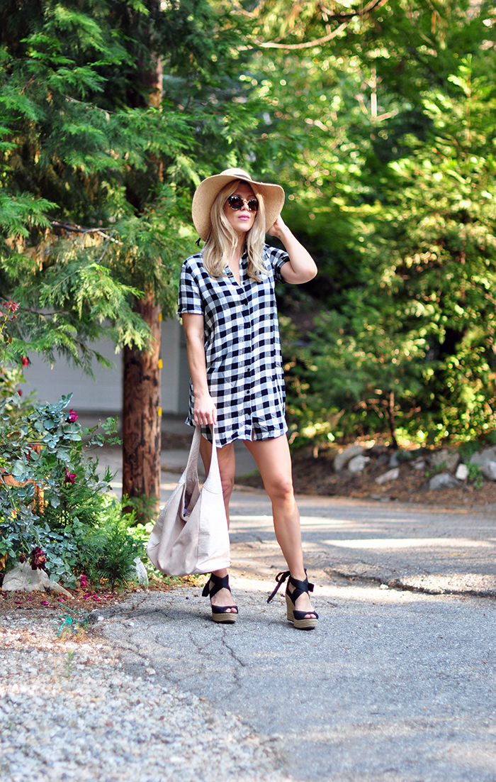 plaid shirtdress summer style - love maegan tintari