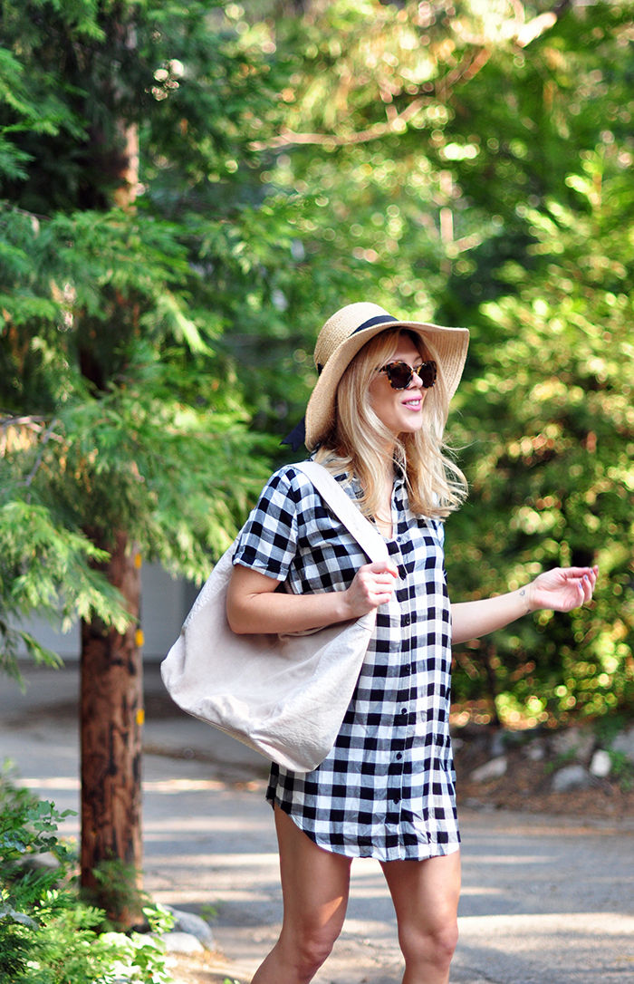 plaid shirtdress summer style - love maegan tintari